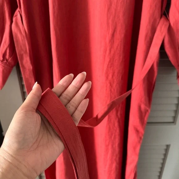 J. Crew | 100% Linen Cabana Maxi Dress in Red Sand Brand~ New w/o Tag 2X - Picture 7 of 13